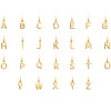 Bracelet mini alphabet personnalisable (plaqué or)  par Merci Maman